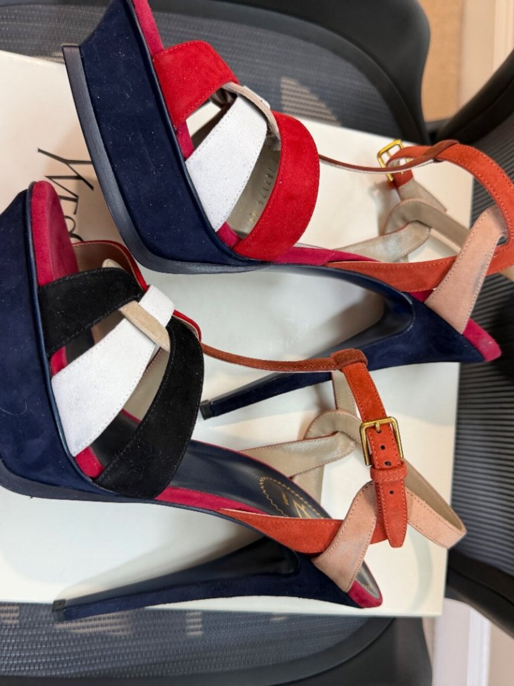 YSL Tribute 105 Multicolor Platform Sandals EU 40 - Picture 4 of 11